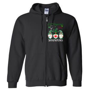 ER Registrar Love Shenanigans Gnomes Nurse St Patricks Day Full Zip Hoodie