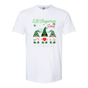 ER Registrar Love Shenanigans Gnomes Nurse St Patricks Day Softstyle CVC T-Shirt