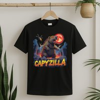 Epic Rodent Monster Movie Fans Child Capybara Enthusiasts Capyzilla Funny Giant Capybara T-Shirt