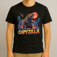 Epic Rodent Monster Movie Fans Child Capybara Enthusiasts Capyzilla Funny Giant Capybara T-Shirt