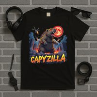 Epic Rodent Monster Movie Fans Child Capybara Enthusiasts Capyzilla Funny Giant Capybara T-Shirt