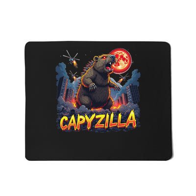Epic Rodent Monster Movie Fans Child Capybara Enthusiasts Capyzilla Funny Giant Capybara Mousepad