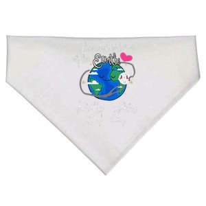 Earth Rotation Makes My Day Fun USA-Made Doggie Bandana