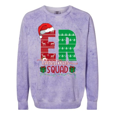 Emergency Room Nursing Xmas Squad Er Nurse Ugly Christmas Pj Meaningful Gift Colorblast Crewneck Sweatshirt