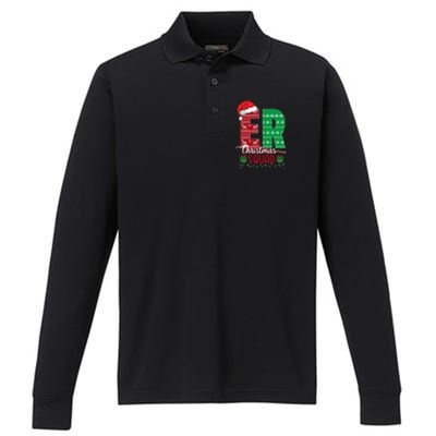 Emergency Room Nursing Xmas Squad Er Nurse Ugly Christmas Pj Meaningful Gift Performance Long Sleeve Polo