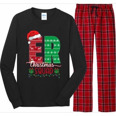 Emergency Room Nursing Xmas Squad Er Nurse Ugly Christmas Pj Meaningful Gift Long Sleeve Pajama Set