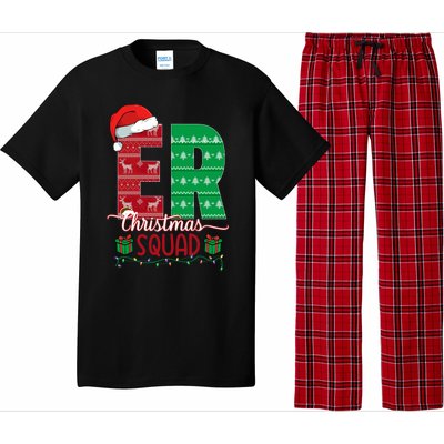 Emergency Room Nursing Xmas Squad Er Nurse Ugly Christmas Pj Meaningful Gift Pajama Set