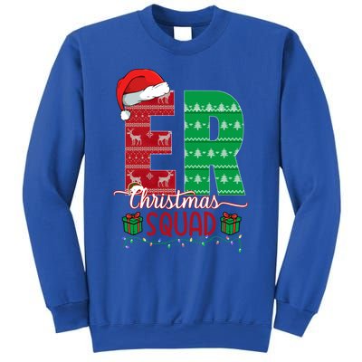 Emergency Room Nursing Xmas Squad Er Nurse Ugly Christmas Pj Meaningful Gift Sweatshirt