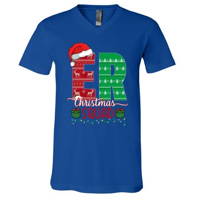 Emergency Room Nursing Xmas Squad Er Nurse Ugly Christmas Pj Meaningful Gift V-Neck T-Shirt