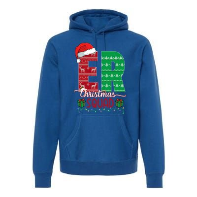 Emergency Room Nursing Xmas Squad Er Nurse Ugly Christmas Pj Meaningful Gift Premium Hoodie