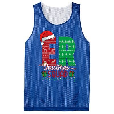 Emergency Room Nursing Xmas Squad Er Nurse Ugly Christmas Pj Meaningful Gift Mesh Reversible Basketball Jersey Tank