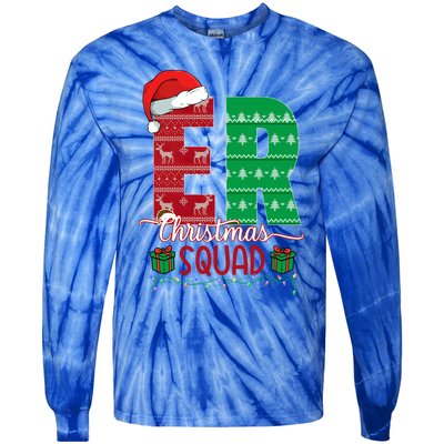 Emergency Room Nursing Xmas Squad Er Nurse Ugly Christmas Pj Meaningful Gift Tie-Dye Long Sleeve Shirt