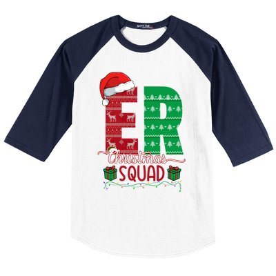 Emergency Room Nursing Xmas Squad Er Nurse Ugly Christmas Pj Meaningful Gift Baseball Sleeve Shirt