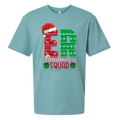 Emergency Room Nursing Xmas Squad Er Nurse Ugly Christmas Pj Meaningful Gift Sueded Cloud Jersey T-Shirt