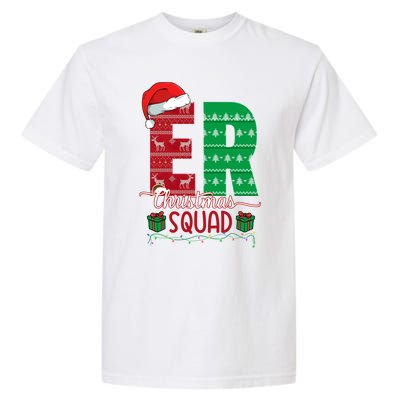 Emergency Room Nursing Xmas Squad Er Nurse Ugly Christmas Pj Meaningful Gift Garment-Dyed Heavyweight T-Shirt