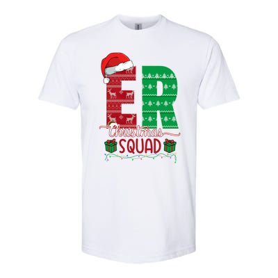 Emergency Room Nursing Xmas Squad Er Nurse Ugly Christmas Pj Meaningful Gift Softstyle CVC T-Shirt