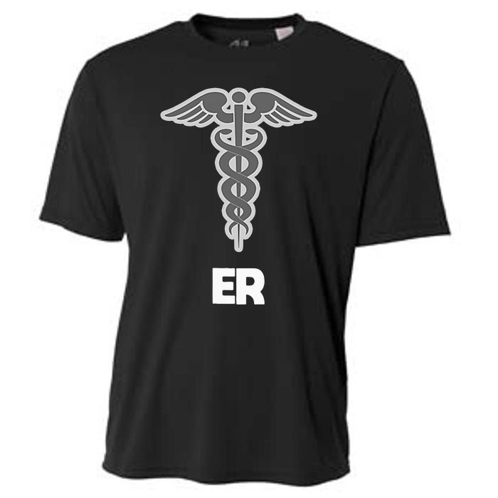 Emergency Room Nurse Caduceus Symbol Cooling Performance Crew T-Shirt