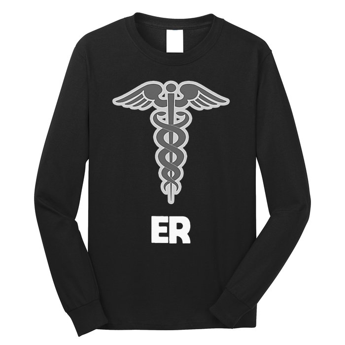 Emergency Room Nurse Caduceus Symbol Long Sleeve Shirt