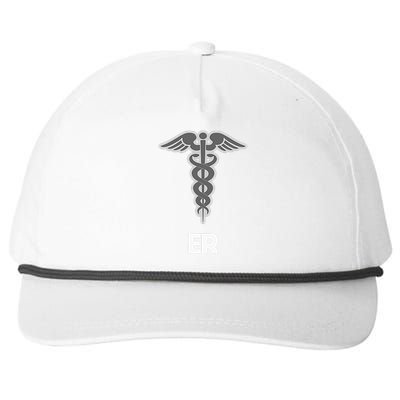 Emergency Room Nurse Caduceus Symbol Snapback Five-Panel Rope Hat