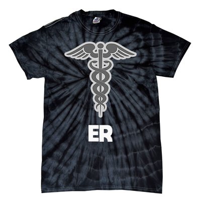 Emergency Room Nurse Caduceus Symbol Tie-Dye T-Shirt