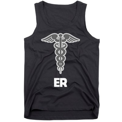 Emergency Room Nurse Caduceus Symbol Tank Top