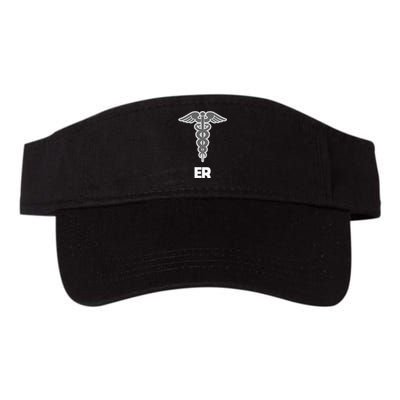 Emergency Room Nurse Caduceus Symbol Valucap Bio-Washed Visor