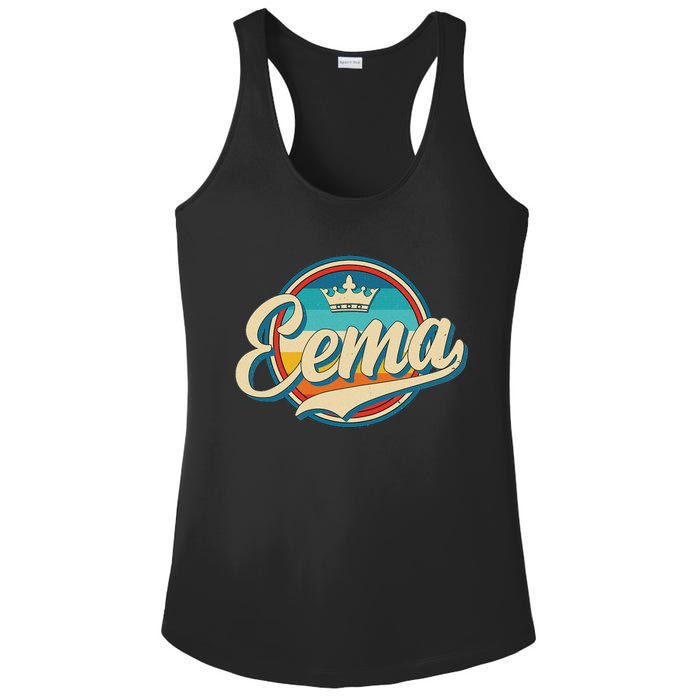 Eema Retro Name Funny Vintage Style Mother Mama Ladies PosiCharge Competitor Racerback Tank