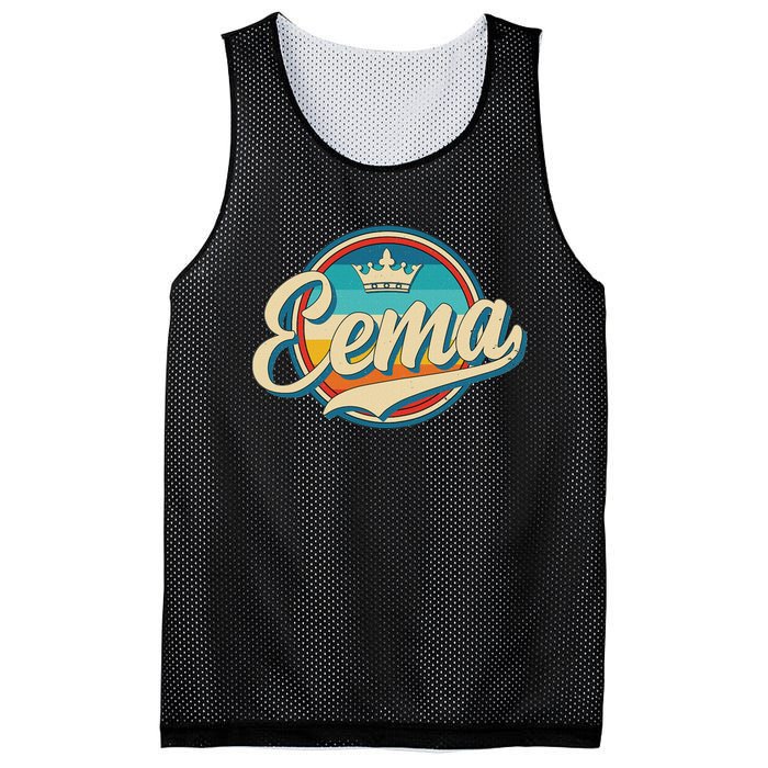 Eema Retro Name Funny Vintage Style Mother Mama Mesh Reversible Basketball Jersey Tank