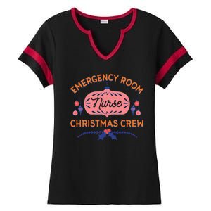 Emergency Room Nurse Christmas Crew Ladies Halftime Notch Neck Tee