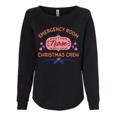 Emergency Room Nurse Christmas Crew Womens California Wash Sweatshirt