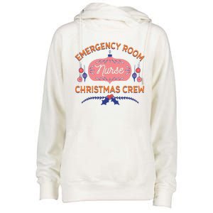 Emergency Room Nurse Christmas Crew Womens Funnel Neck Pullover Hood