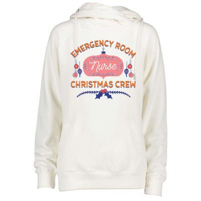 Emergency Room Nurse Christmas Crew Womens Funnel Neck Pullover Hood