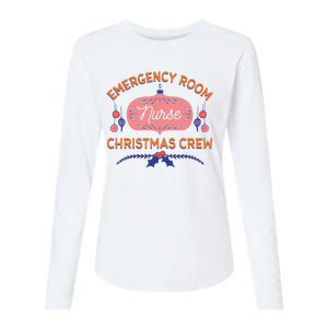 Emergency Room Nurse Christmas Crew Womens Cotton Relaxed Long Sleeve T-Shirt