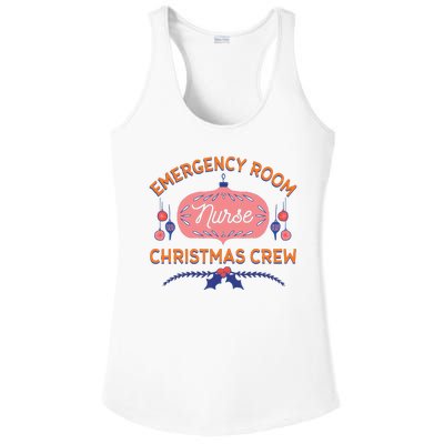 Emergency Room Nurse Christmas Crew Ladies PosiCharge Competitor Racerback Tank