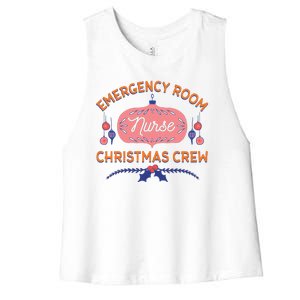 Emergency Room Nurse Christmas Crew Women's Racerback Cropped Tank