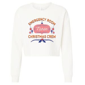 Emergency Room Nurse Christmas Crew Cropped Pullover Crew