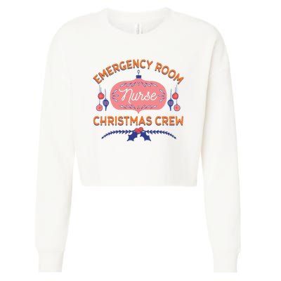 Emergency Room Nurse Christmas Crew Cropped Pullover Crew