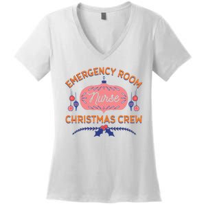 Emergency Room Nurse Christmas Crew Women's V-Neck T-Shirt