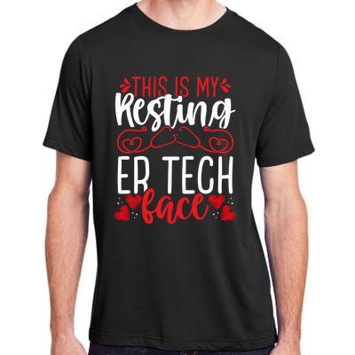 Emergency Room Nurse Resting Er Tech Face Er Nursing Cute Gift Adult ChromaSoft Performance T-Shirt