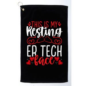 Emergency Room Nurse Resting Er Tech Face Er Nursing Cute Gift Platinum Collection Golf Towel