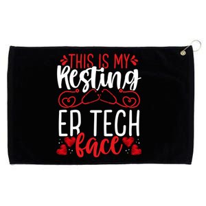 Emergency Room Nurse Resting Er Tech Face Er Nursing Cute Gift Grommeted Golf Towel