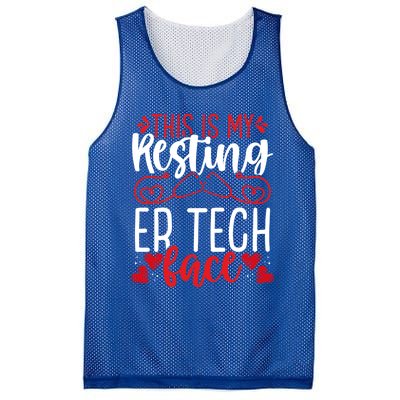 Emergency Room Nurse Resting Er Tech Face Er Nursing Cute Gift Mesh Reversible Basketball Jersey Tank