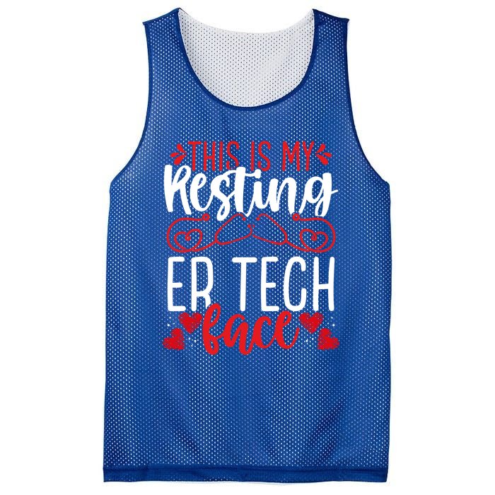 Emergency Room Nurse Resting Er Tech Face Er Nursing Cute Gift Mesh Reversible Basketball Jersey Tank