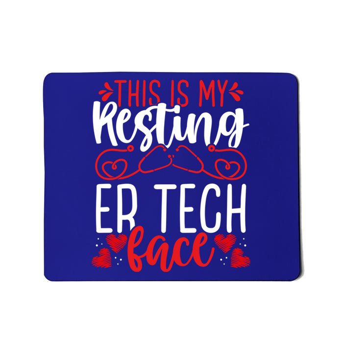 Emergency Room Nurse Resting Er Tech Face Er Nursing Cute Gift Mousepad