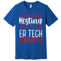 Emergency Room Nurse Resting Er Tech Face Er Nursing Cute Gift Premium T-Shirt