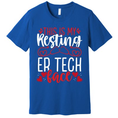 Emergency Room Nurse Resting Er Tech Face Er Nursing Cute Gift Premium T-Shirt