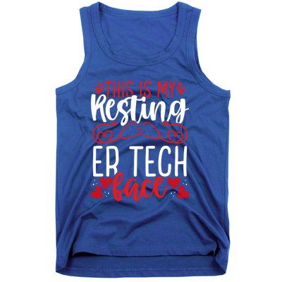 Emergency Room Nurse Resting Er Tech Face Er Nursing Cute Gift Tank Top