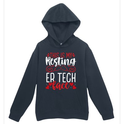 Emergency Room Nurse Resting Er Tech Face Er Nursing Cute Gift Urban Pullover Hoodie