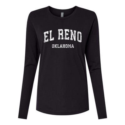 El Reno Oklahoma Ok Vintage Varsity Sports Womens Cotton Relaxed Long Sleeve T-Shirt