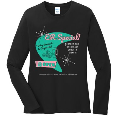 Emergency Room Parody Medical Joke For Er Physicians Nurses Ladies Long Sleeve Shirt